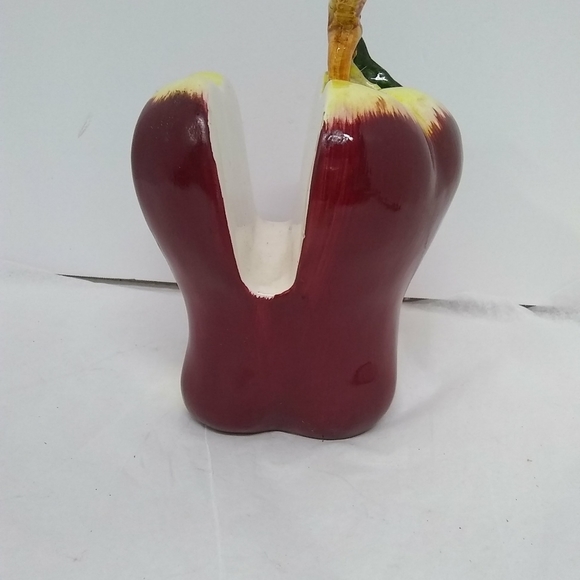 Apple Napkins Holder Porcelain Ceramics - Picture 3 of 5